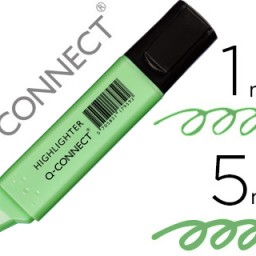 Marcador fluorescente Q-Connect punta biselada tinta verde pastel